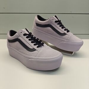 Vans Old Skool Stackform Suede Lavender Platform Gentle Sneakers size Woman's 6